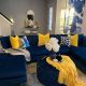 U Shaped Sofa with Footrest