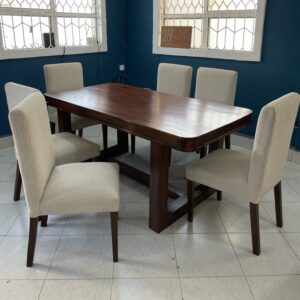 Mahogany matte finish 6seater dining