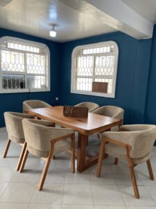 6 seater mahogany dining set
