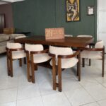 6 seater mahogany dining set