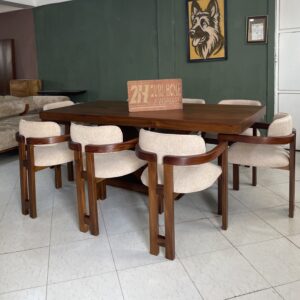 6 seater mahogany dining set