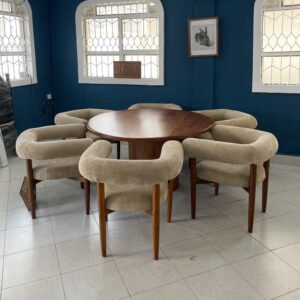 6 seater round table dining design